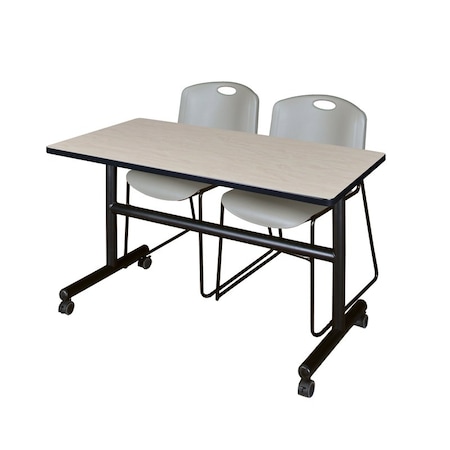 Kobe FlipTop Table, 48" W, 29" H, Laminate Top, Maple MKFT4824PL44GY